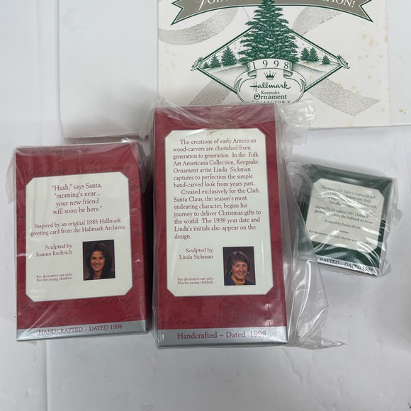 1998 Hallmark Keepsake Santa Ornament Hallmark Membership Kit Original - Picture 5 of 5